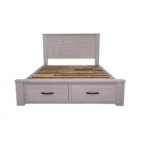 Florida Queen Bed - Brushed White